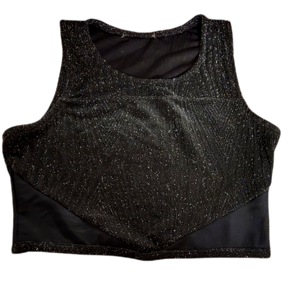 *Worn Once* Glittery*80's Inspired Cropped Tank